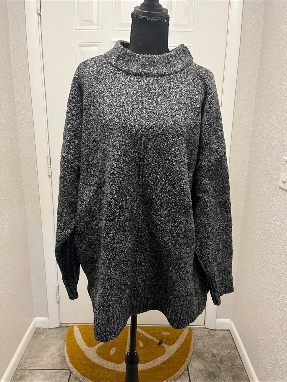 Maurices Dark Charcoal Mock Neck Pullover Sweater